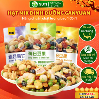 【TÚI 1KG Hạt mix dinh dưỡng tẩm vị Gan Yuan, đậu mix hạt & trái cây sấy khô Kam Yuens (gói ~30g) - Ăn Vặt Nuti