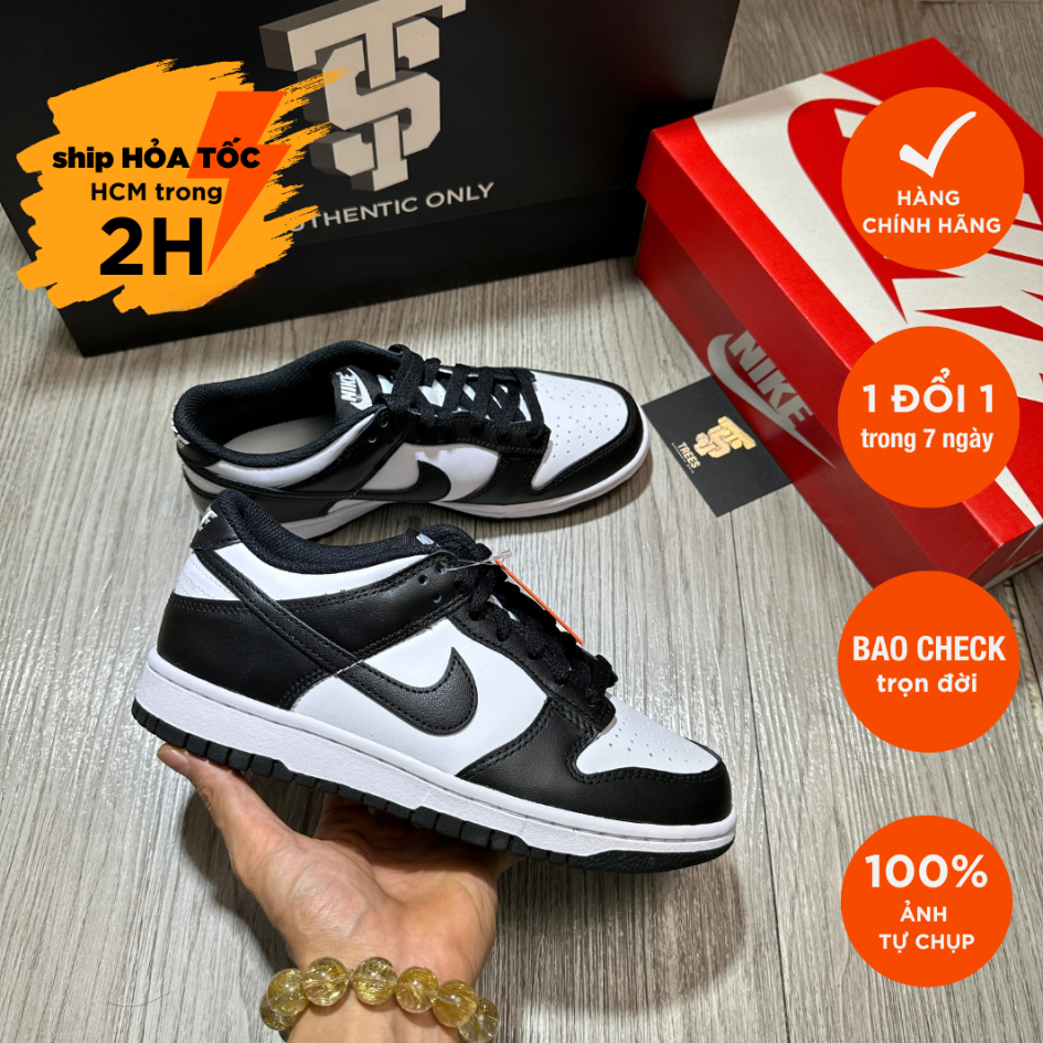 [CHÍNH HÃNG] Giày thể thao NIKE DUNK LOW RETRO PANDA WHITE BLACK DD1391 100 Full Box Tag Auth