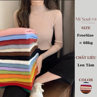 Áo len cổ lọ Misoul áo len cao cổ giữ nhiệt nhiều màu cho nữ 106