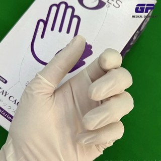 (BÁN LẺ ĐÔI) GĂNG TAY CAO SU Y TẾ CÓ BỘT