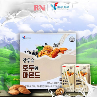 Sữa Hạt Óc Chó Hạnh Nhân Đậu Đen Hàn Quốc Kang's food Thùng 16 Hộp 190ml