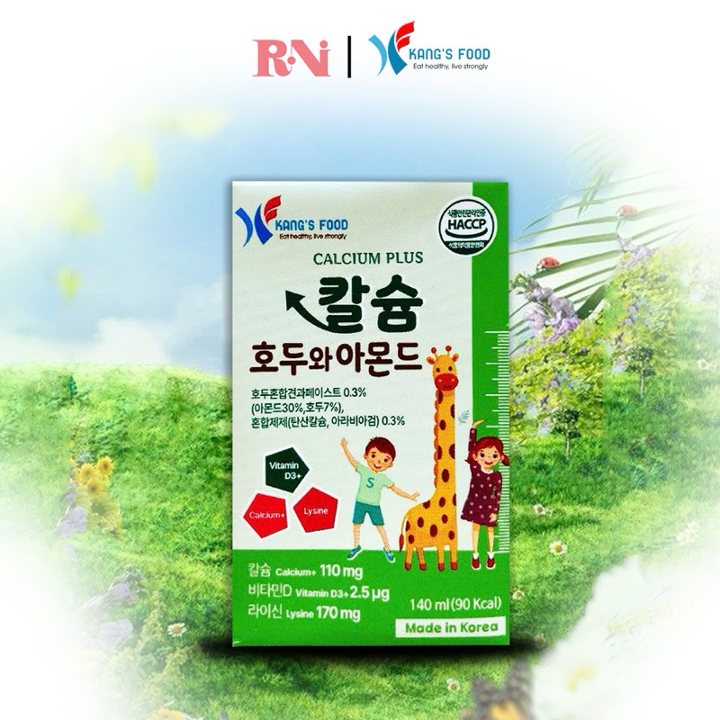 Sữa Hạt Óc Chó Hạnh Nhân Hàn Quốc Kang's Food Calcium Plus Tăng Chiều Cao Cho Bé