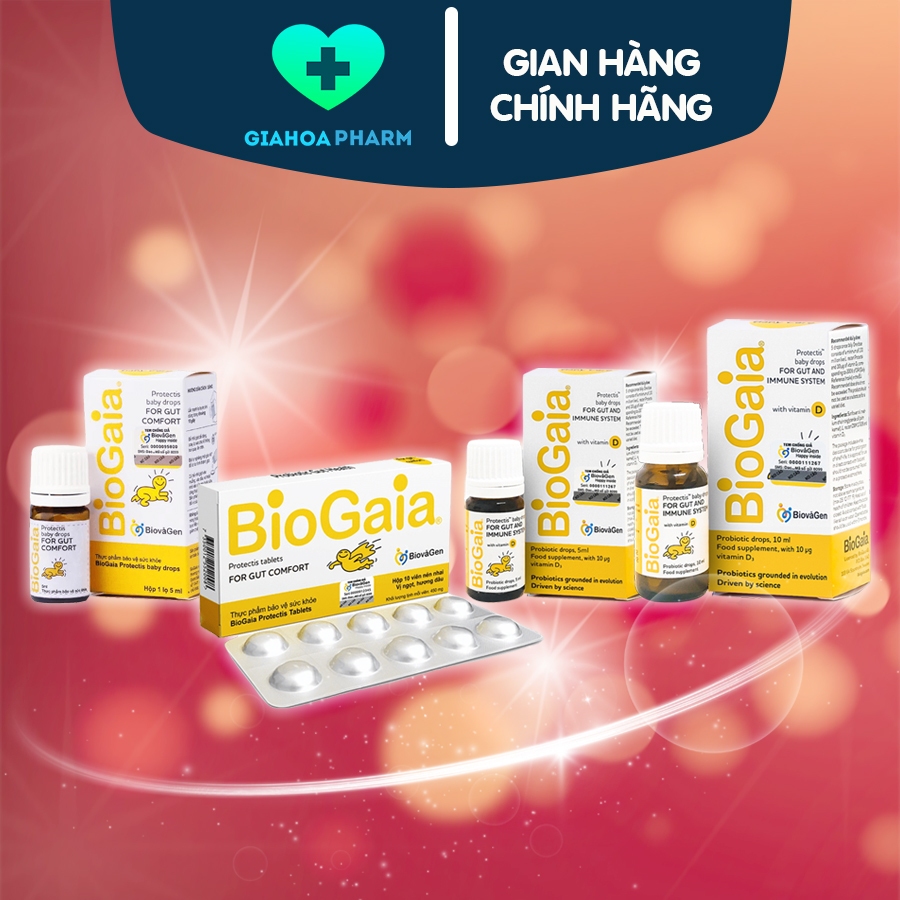 [CHÍNH HÃNG] Men vi sinh BioGaia ProTectis dạng Drops (Nhỏ giọt) / Tablets (Viên) (Vitamin D3) cải t
