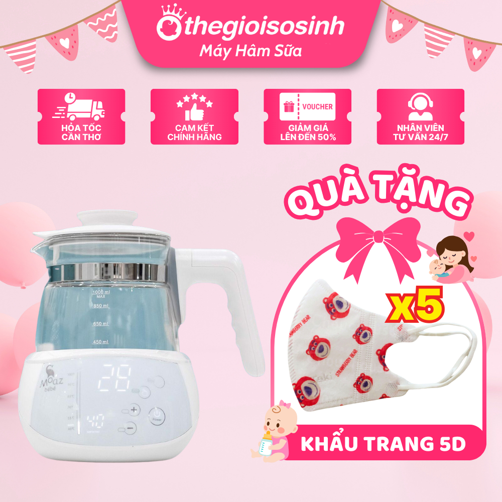 [✨BẢO HÀNH TOÀN QUỐC] BÌNH ĐUN NƯỚC THÔNG MINH MOAZ BEBE MHS MB002 BéBé MB 002
