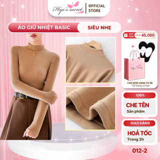 Áo Giữ Nhiệt Thun Basic cổ lọ thấp dài tay chất cotton mềm áo giữ nhiệt Ultra warm siêu nhẹ 012-2