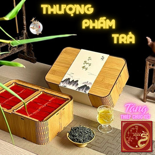 Bộ Quà Biếu Tết Trà Thượng Hạng Tân Cương & Shan Tuyết HOÀNG ĐAN TEA Hộp Gỗ Trà Đạo Ngon Tặng Doanh Nghiệp Cao Cấp