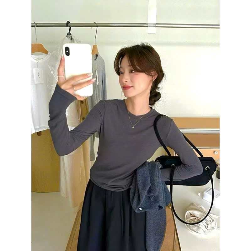 Áo thun giữ nhiệt dài tay KH002 - Áo giữ nhiệt chất liệu cotton mềm mịn co dãn ôm body | BigBuy360 - bigbuy360.vn