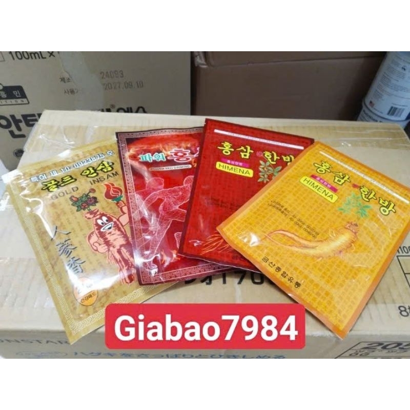 Cao Dán Hồng Sâm Hàn Quốc, Túi 20 miếng