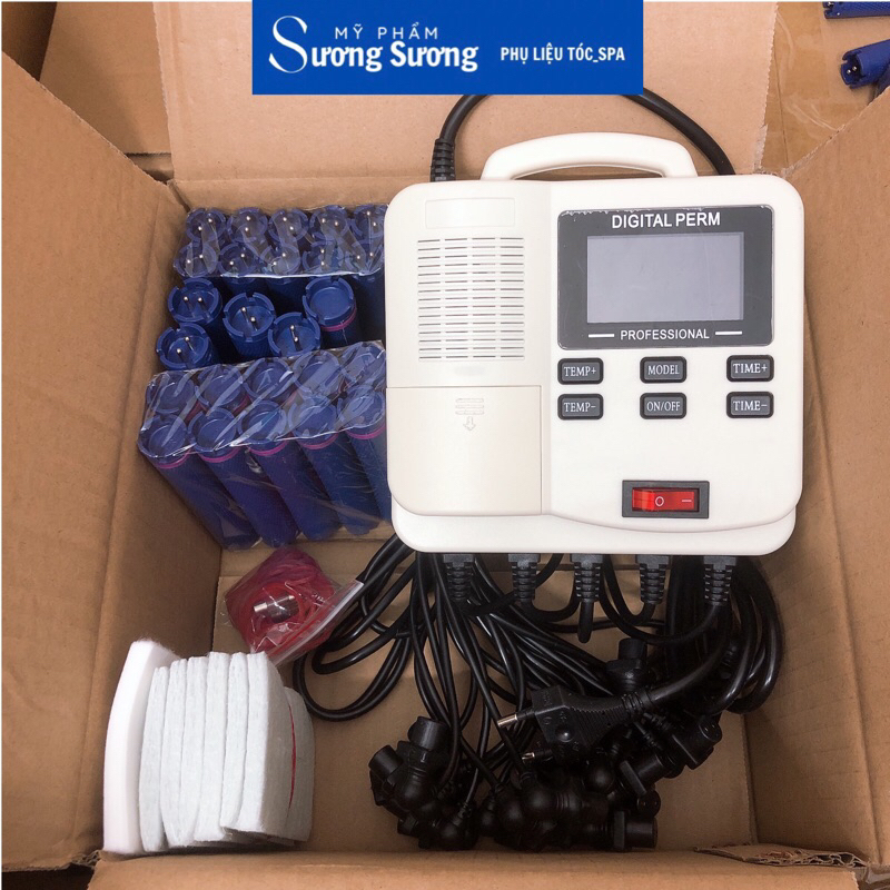  Máy uốn xoăn kỹ thuật số mini 220V kèm 25 dây tặng 25 trục ngẫu nhiên -SS0750 