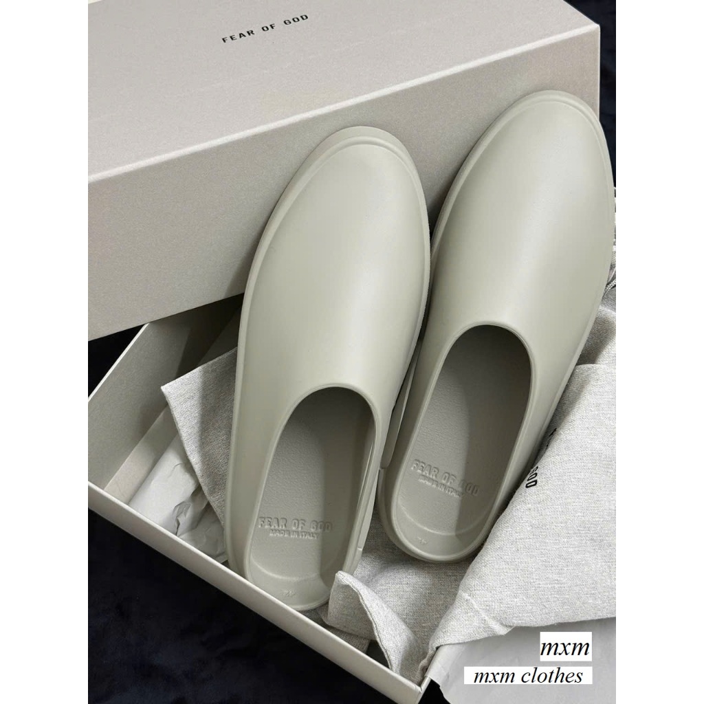 (fullbox+túi) Giày dép slide Fear Of God FOG - made in Italy cao cấp, chất cao su nguyên khối êm, gi