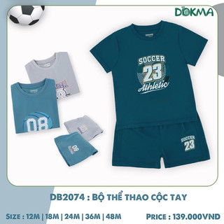 (1-4Y) Bộ cộc tay thể thao Dokma chất Poly thông hơi mịn