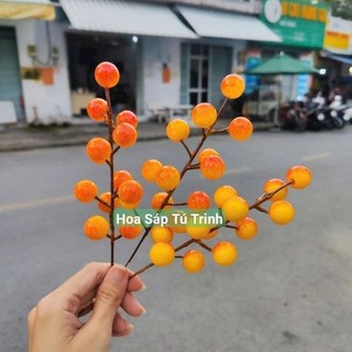 Set 10 chùm quả mô phỏng trái đào đông