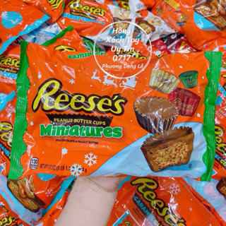 280g Bánh socola milk chocolate Peanut Butter và Caramel cups Reese's chuẩn Mỹ sôcôla sữa bơ đậu phộng