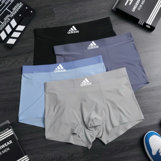 (Hàng Hãng)Combo 4 Quần Sịp Đùi Nam Adidas Su Đúc Vải Lụa Băng Cao Cấp Mềm Mịn Mát(Che tên sản phẩm)