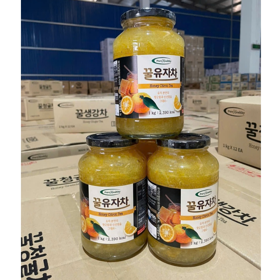 [Mới về, Kotsam] MẬT ONG CHANH - GỪNG - QUÝT Honey Cirton Tea Hàn Quốc Hũ 1Kg