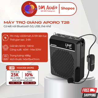 Máy trợ giảng Aporo T28 UHF chính hãng không dây có chống nước IP67 công suất lớn