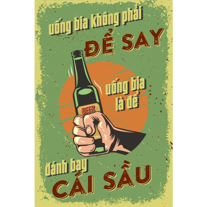 Tranh trang trí quán Nhậu, quán Bia, Nhà Hàng, Quán ăn uống - BIA047