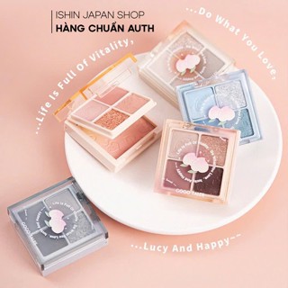 Bảng phấn mắt 2 tầng kèm phấn má Gogotales phấn lì mịn có nhũ Gogo tales