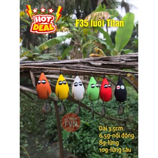 (CHÌ ĐÚC) Nhái hơi F35 lưỡi Titan, cao su, lưỡi, phụ kiện Thái Lan nhập khẩu