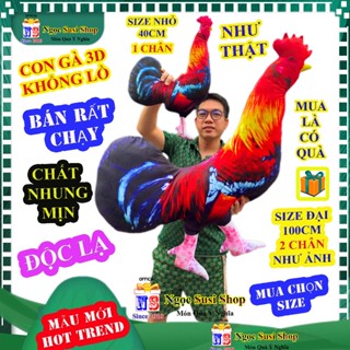THÚ NHỒI BÔNG CON GÀ TRỐNG GÀ ĐÁ GÀ TẬP LỰC GÀ CHỌI 3D ĐẸP NHƯ THẬT - gấu bông thú nhồi bông đồ chơi