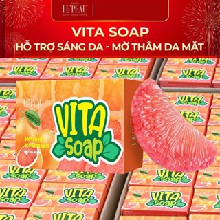 2 Xà Phòng Bưởi Vita 85gr, Soap Xà Bông Tắm Trắng Da Mặt, Hổ Trợ Mờ Thâm, Sáng Da Body Ngừa Mụn Lưng Le'peau