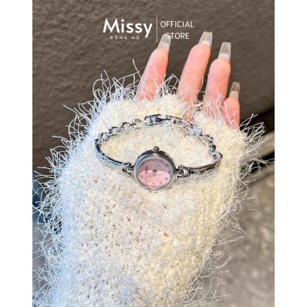 Đồng Hồ Nữ GEDI Dạng Lắc Mặt Tròn Nhỏ Dây Thép Không Gỉ DH15