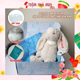 [Thêu Tên] Full Box Thỏ 40cm thêu tên theo yêu cầu, Thỏ bông lông mềm, Quà Tết 2025, Quà Valentine, JellyCat Thêu Tên