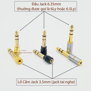 Jack 6ly (6.5) ra 3.5 (đầu 6 ly ra lổ cắm 3.5), giá 1 chiếc. JC