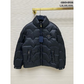 Áo khoác Nam họa tiết thêu phong cách trẻ chung chất lông vũ lót bông form chuẩn