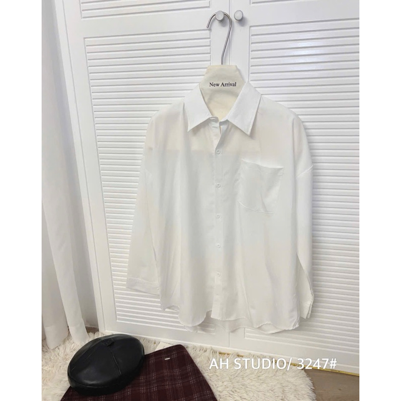 Áo sơ mi trơn vintage - hàng xưởng mã 3247