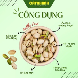 Hạt Dẻ Cười Rang Mỹ Cát Khánh Roasted Pistachios Không Tẩy 500g - Đồ Ăn Vặt Dinh Dưỡng, Qùa Tặng