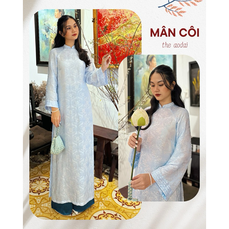 Áo dài suông lụa ttam tự nhiên Hà Nam - ÁO DÀI MÂN CỘI