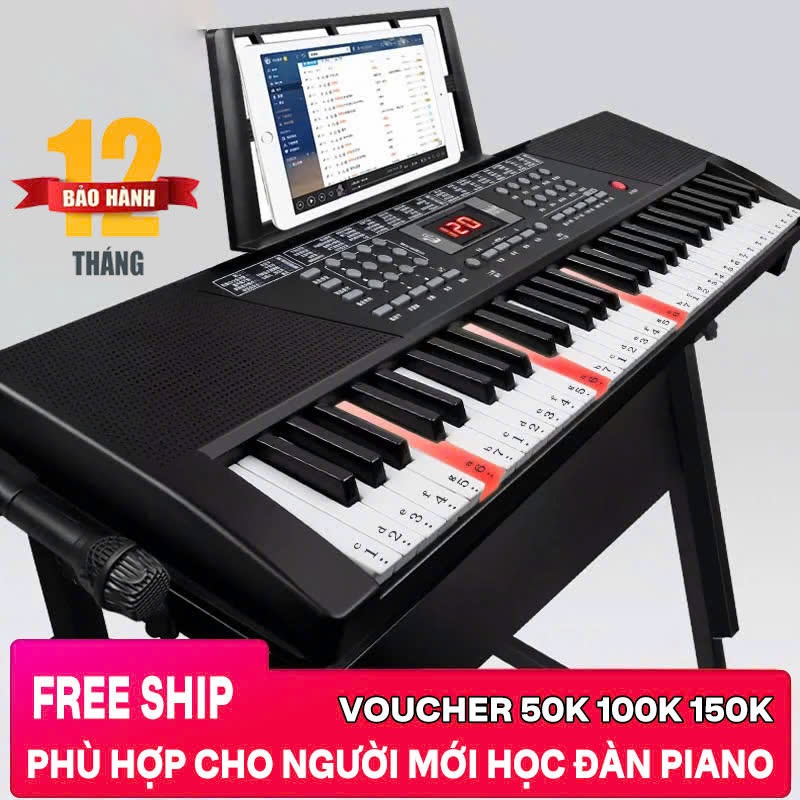 (VIDEO THẬT) Đàn organ, đàn piano điện tử BEEMI 61 phím cao cấp, đàn luyện ngón cho người mới tập, đàn piano cho bé