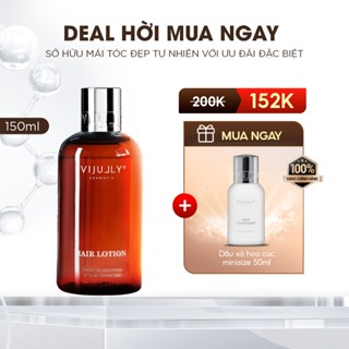 SPECIAL DEAL - Xịt dưỡng tóc tinh dầu bưởi ( Hair Lotion ) Vi Jully 150ml kèm Dầu xả Mini size 50ml