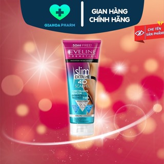 Gel tan mỡ lạnh Eveline Cosmetics Slim Extreme 4D tan mỡ nhanh cấp tốc, đốt cháy mỡ thừa, giúp da, cơ săn chắc 250ml