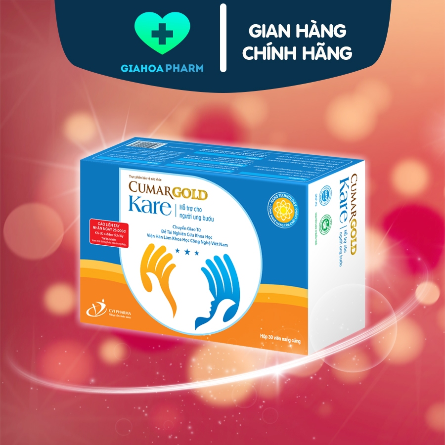 Viên uống Cumargold Kare giúp hỗ trợ cho bệnh nhân ung bướu - Hộp 30 viên