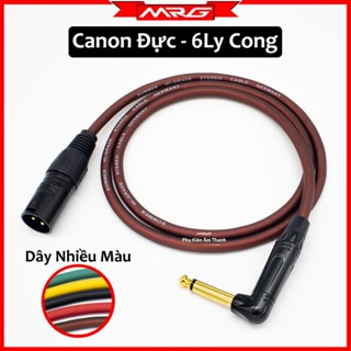  Dây Canon Đực Ra 6 Ly Cong Góc Vuông dài 0.5m-1m-2m-3m-5m dây kết nối tín hiệu âm thanh jack canon 6ly 6.5mm. 