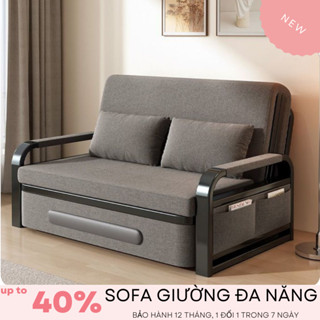 Sofa giường gấp gọn, giường gấp gọn thành ghế thông minh cao cấp có hộc để đồ TẶNG KÈM GỐI