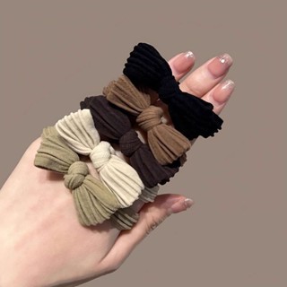 DTN129 Dây buộc tóc màu trà sữa hình nơ - TD247