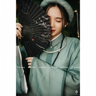  Áo tấc cổ phục Việt Nam áo ngũ thân nữ Việt phục xanh rêu có lót bên trong by AODAIHOANG 