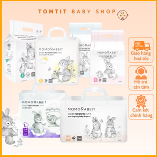  Tã bỉm Dán Quần ngày đêm Momo Rabbit chính hãng size NB S M L XL XXL cho bé trai bé gái momorabbit 