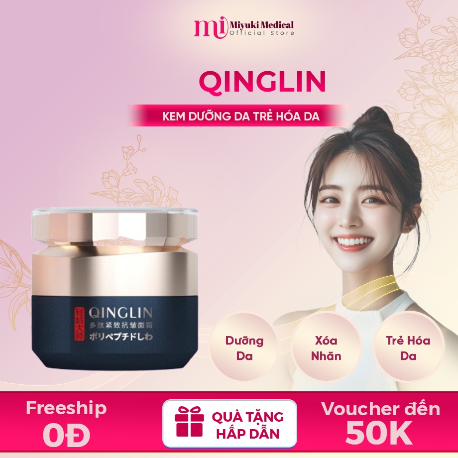 Kem QINGLIN Nhật Bản Chống Nhăn Nâng Cơ Trẻ Hóa Da - Kem QINGLIN Bổ Sung Collagen Cấp Ẩm Dưỡng Trắng