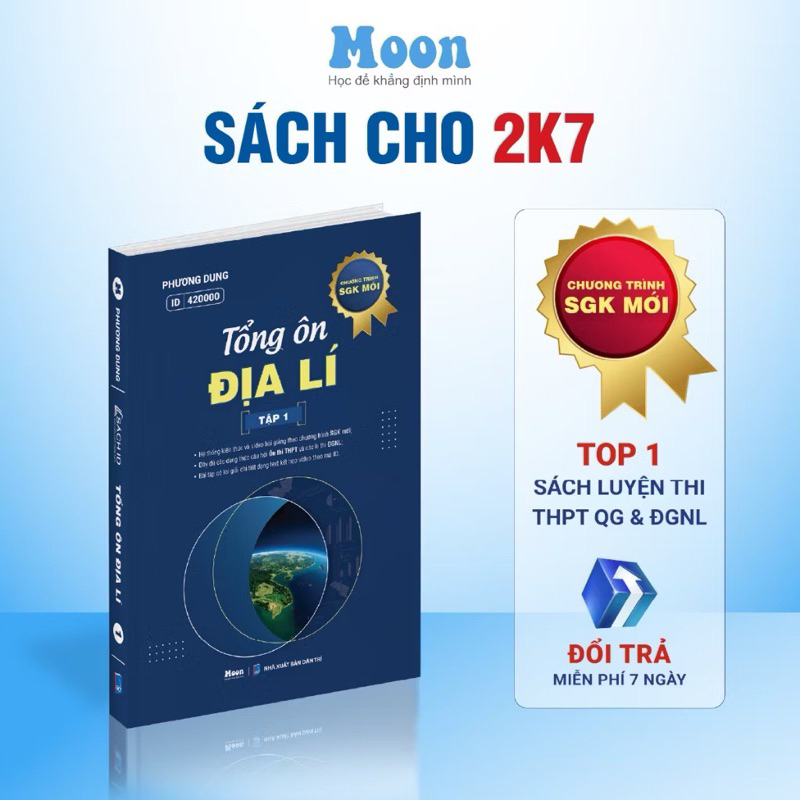 FILE PDF. TỔNG ÔN ĐỊA LÝ CỦA NHÀ MOON DÀNH CHO 2k7, Tập 1,2