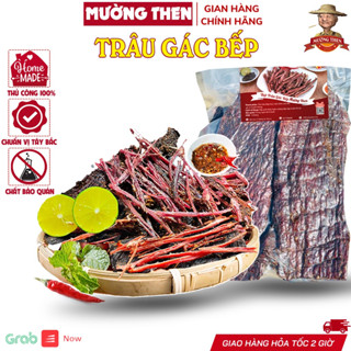 Thịt Trâu Gác Bếp Tây Bắc Chuẩn Mường Then, Khô Trâu Sấy (Kèm Chẩm Chéo)