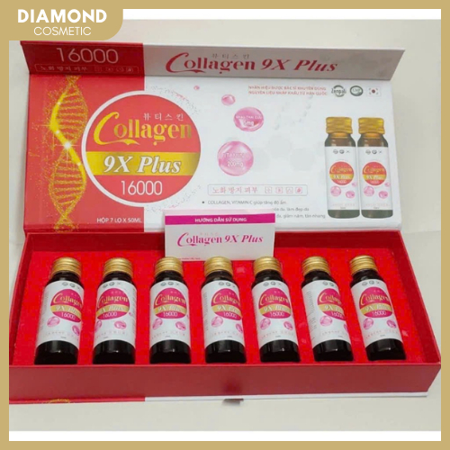 Collagen 9X Plus 16000 nhau thai cừu vitamin c cung cấp đổ ẩm cho da, làm đẹp da sáng da nám da vàng