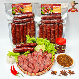  Lạp Sườn Gác Bếp Tây Bắc Mường Then  100% Thịt Heo Bản  Lạp Xưởng Hun Khói 