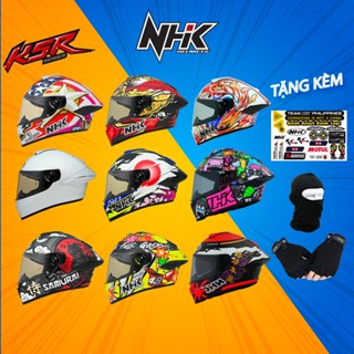 Nón BH fullface NHK K5R 2 kính tặng tem NHK phản quang