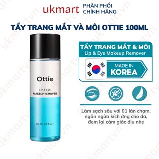 Tẩy Trang Mắt Và Môi 2 Lớp Nước Và Dầu Ottie Lip&Eye Makeup Remover 100ml