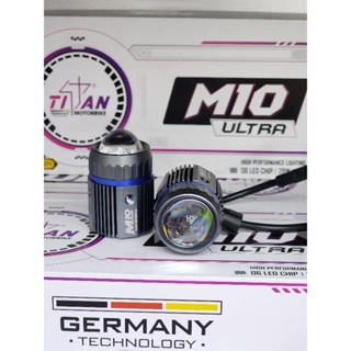 Đèn bi cầu mini trợ sáng m10 plus titan siêu nhỏ gọn công suất 40w 1 cặp bảo hành 1 năm