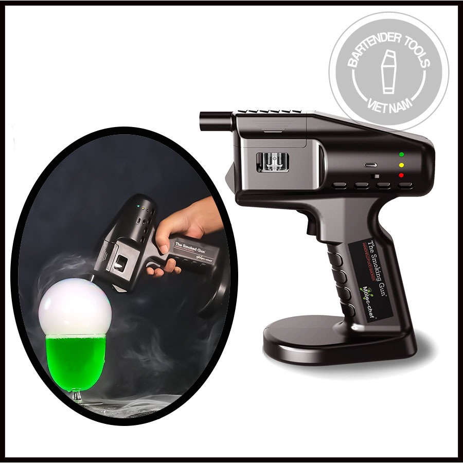 Flavor Smoke Bubble Gun - Máy tạo bong bóng khói cầm tay pha chế cocktail